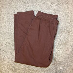 Uniqlo Men's Casual Copper Brown Elastic Waist Pants | Size Medium